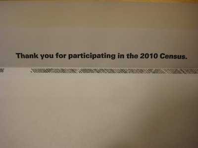 Thank you for participating in the 2010 Census.