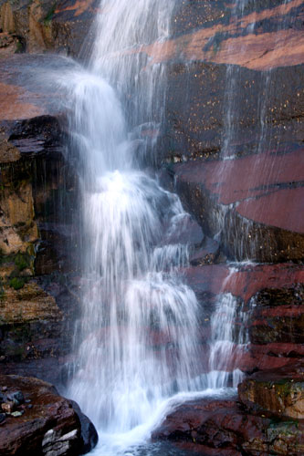 Closeup long exposure of Bear Creek Falls