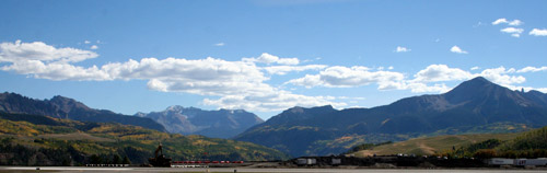 View from Telluride airport lounge