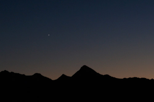 Venus over Wilson Peak
