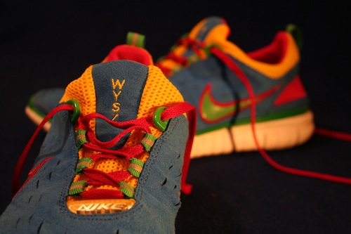 shoes with Google colors and WYSZ written on the toe
