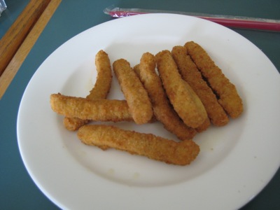 A plate of small chicken strips