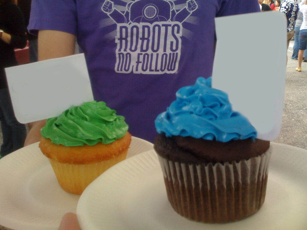 cupcakes with colored frosting
