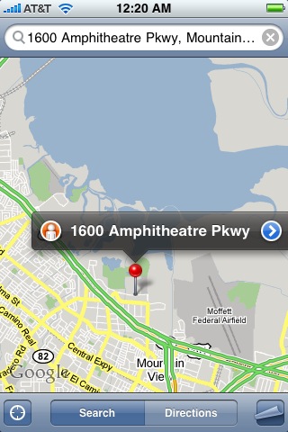 map of 1600 Amphitheatre Pkwy, Mountain View, CA