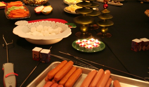 hot dogs and marshmallows