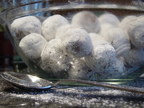 bowl of unbaked chocolate crinkles