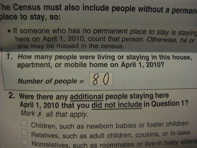 number of people in household