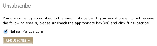 You are currently subscribed to the email lists below. If you would prefer to not receive the following emails, please uncheck the appropriate box(es) and click 'Unsubscribe'