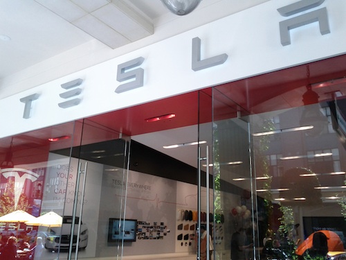Tesla storefront
