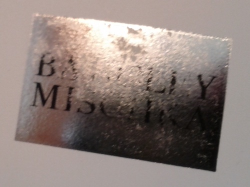Smudged Badgley Mischka logo